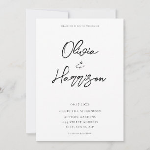 一エレガントモダン予算で結婚す 招待状