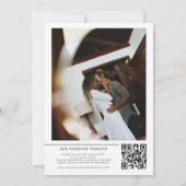 一エレガントモダン体に白黒が結婚ある 招待状 (裏面)