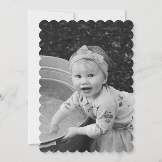 一エレガントモダン歳の誕生日招待状 招待状 (裏面)