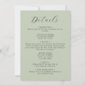 一エレガント人の中に咲き乱れ結婚る花 招待状 (裏面)