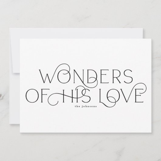 一エレガント伝統的枚の写真タイポグラフィ シーズンカード (正面)