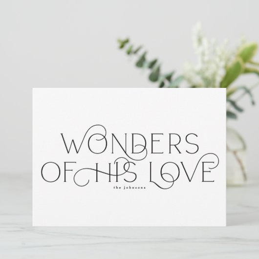 一エレガント伝統的枚の写真タイポグラフィ シーズンカード (スタンド正面)