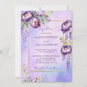 一エレガント方のテンプレートに結婚残る 招待状 (正面)