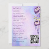 一エレガント方のテンプレートに結婚残る 招待状 (裏面)