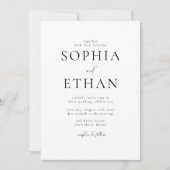 一エレガント方の写真ストリ結婚ップ 招待状 (正面)