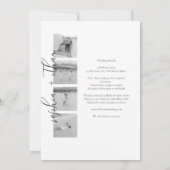 一エレガント方の写真ストリ結婚ップ 招待状 (裏面)