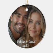 一エレガント枚の写真ラブバレンタイン セラミックオーナメント (左)