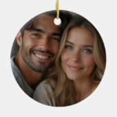 一エレガント枚の写真ラブバレンタイン セラミックオーナメント (裏面)