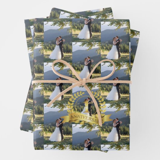 一カスタマイズ年結婚記念お祝い ラッピングペーパーシート (インサイチュ)