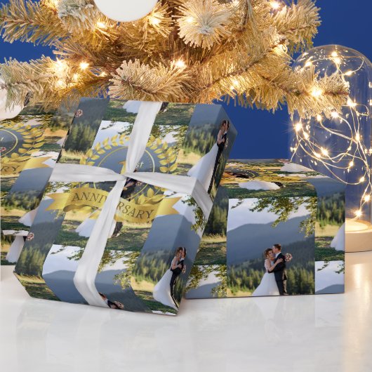 一カスタマイズ年結婚記念お祝い ラッピングペーパー (クリスマス)