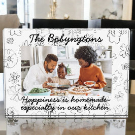 一カスタム枚フォトファミリー幸せフローラ白黒 フォトブロック