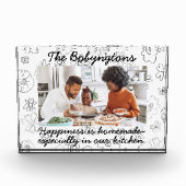 一カスタム枚フォトファミリー幸せフローラ白黒 フォトブロック (正面)