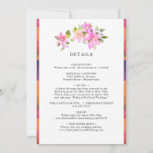 一カラフル芸術的結婚式招待状 招待状 (裏面)