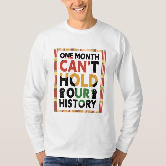一カ月では歴史が残らぬ Tシャツ (正面)