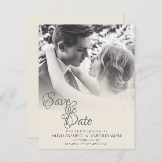 一キスをする結婚色の夫婦 エンクロージャーカード (正面/裏面)