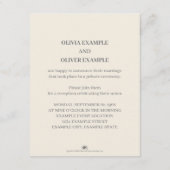 一キスをする結婚色の夫婦 エンクロージャーカード (裏面)