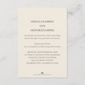 一キスをする結婚色の夫婦 エンクロージャーカード (裏面)