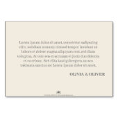 一キスをする結婚色の夫婦 テーブルナンバー (裏面)