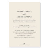 一キスをする結婚色の夫婦 テーブルナンバー (裏面)