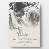 一キスをする結婚色の夫婦 フォトプラーク (正面)