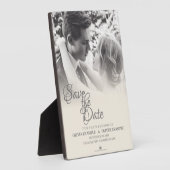 一キスをする結婚色の夫婦 フォトプラーク (側面)