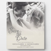 一キスをする結婚色の夫婦 フォトプラーク (正面)