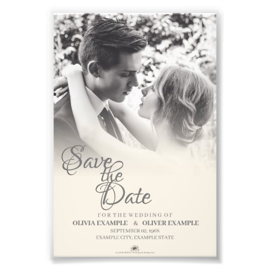 一キスをする結婚色の夫婦 フォトプリント            (正面)