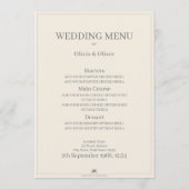 一キスをする結婚色の夫婦 メニュー (裏面)