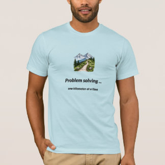 一キロメートルずつ問題を解決する Tシャツ