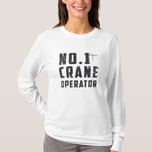 一クレーン運転士労働者建築場 Tシャツ (正面)