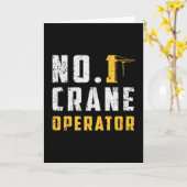 一クレーン運転士建築場労働者 カード (黄色い花)
