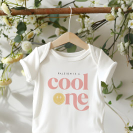 一クールつのグルービーガールの市松模様にレトロ ベビーボディスーツ