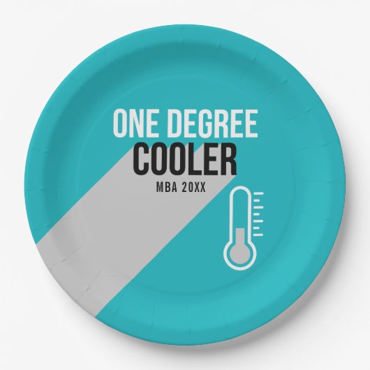 一クール度モダンパーソナライズされた卒業 ペーパープレート (正面)