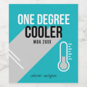 一クール度モダンパーソナライズされた卒業 ワインラベル (シングルラベル)