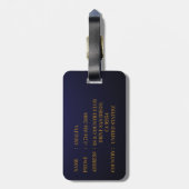 一シンプルつのパーソナライズされたと一種のカスタム ラゲッジタグ (裏面縦)