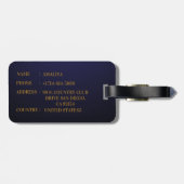 一シンプルつのパーソナライズされたと一種のカスタム ラゲッジタグ (裏面横)