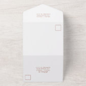 一シンプルつの結婚式招待状に植物学 オールインワン招待状 (外側)