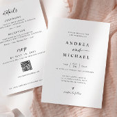 一シンプルモダン手で描いたハート結婚の 招待状