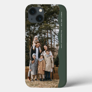 一シンプルモダン枚のトレンディーの緑 iPhone 13ケース