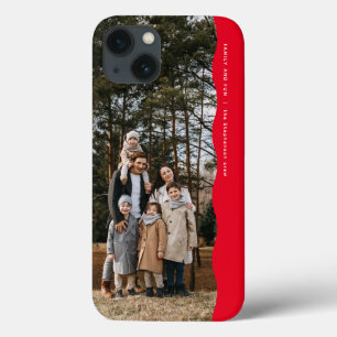 一シンプルモダン枚のトレンディー赤 iPhone 13ケース