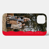 一シンプルモダン枚のトレンディー赤 Case-Mate iPhoneケース (裏面 (横))