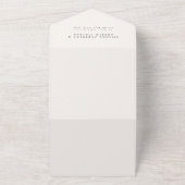 一シンプル人のエレガント招待でベージュ オールインワン招待状 (外側)