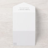 一シンプル人の写真を全結婚部 オールインワン招待状 (外側)