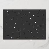 一シンプル写真卒業パーソナライズされた 箔招待状 (裏面)