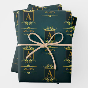 一シンプル種パーソナライズされた1種のwカスタム ラッピングペーパーシート