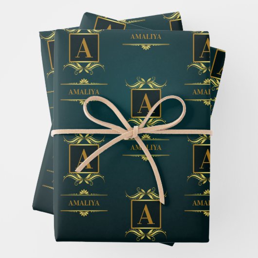 一シンプル種パーソナライズされた1種のwカスタム ラッピングペーパーシート (インサイチュ)