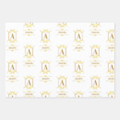 一シンプル種パーソナライズされた1種のwカスタム ラッピングペーパーシート (正面)