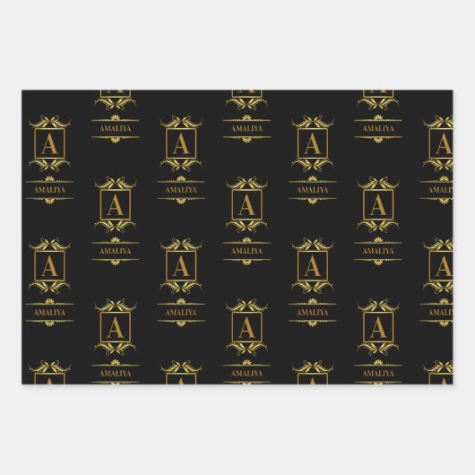 一シンプル種パーソナライズされた1種のwカスタム ラッピングペーパーシート (正面)