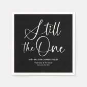 一スタイリッシュつの誓結婚の更新 スタンダードカクテルナプキン (正面)