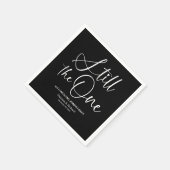 一スタイリッシュつの誓結婚の更新 スタンダードカクテルナプキン (角)